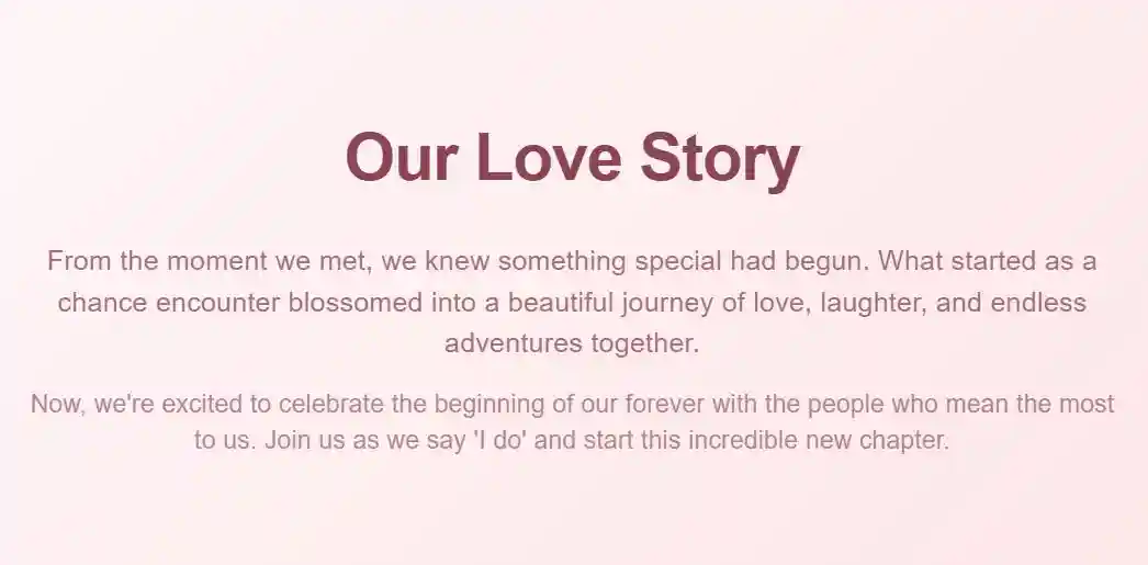 A timeline of moments only you two would list