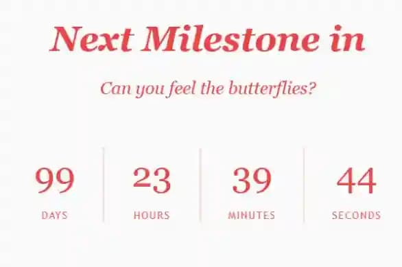 Sound, motion, or a countdown if it fits