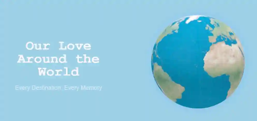 Interactive Globe Component: Showcase Your Couple's Travel Adventures and Dreams