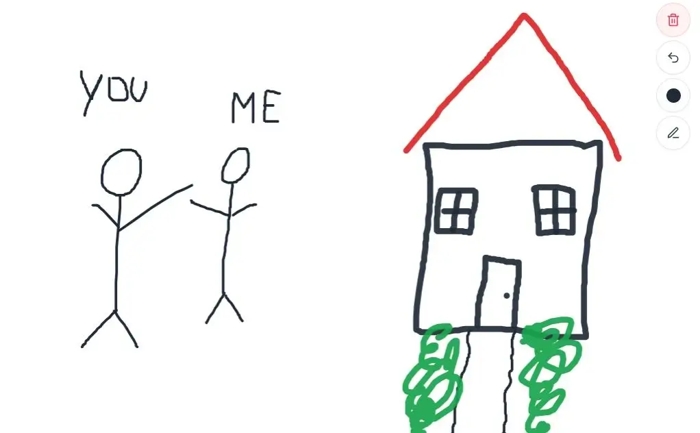 A shared drawing board for stupid little messages